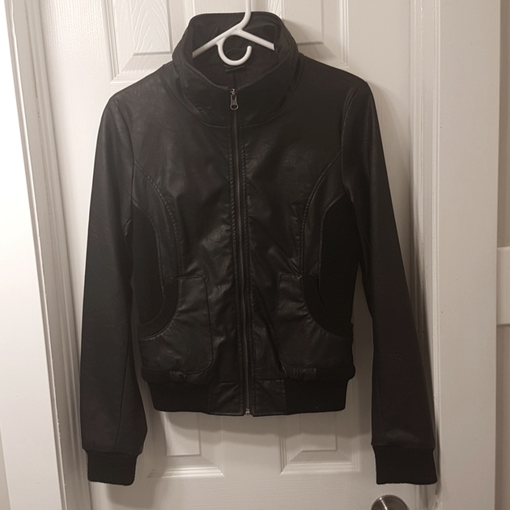 SPARKLE & FADE Vegan Leather Jacket
